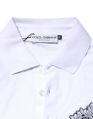 Dolce & Gabbana White Cotton DG Heart Logo Embroider T-shirt