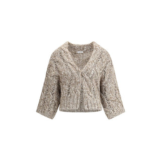 Brunello Cucinelli Dazzling Chiné wool Cardigan