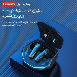 سماعات Lenovo ThinkPlus GM2 PRO اللاسلكية، جودة صوت عالية الوضوح، مكالمات عالية الدقة، تقليل ذكي للضوضاء، بطارية قابلة لإعادة الشحن بسعة 350 مللي أمبير، اتصال لاسلكي