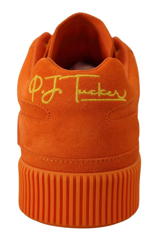 Dolce & Gabbana Orange Leather P.j. Tucker Men Sneakers Shoes