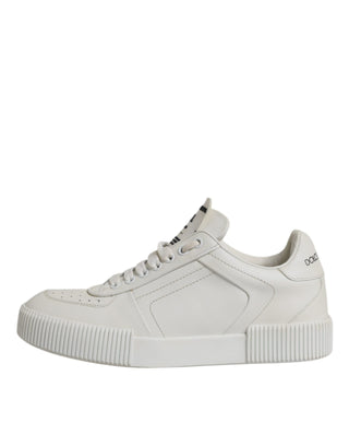 Dolce & Gabbana White Miami Leather Low Top Sneakers Shoes