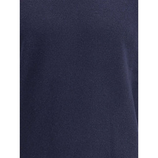 Brooksfield Blue Fleece Wool Turtleneck