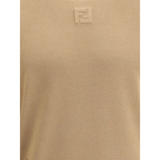 Fendi Beige Fleece Wool Sweatshirt