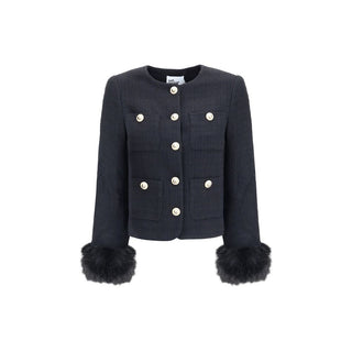 Self-Portrait Fur cuffed Jacket