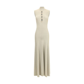 Self-Portrait Lurex knit long Dress