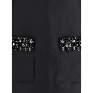 Self-Portrait Taffeta embellished trim short Dress