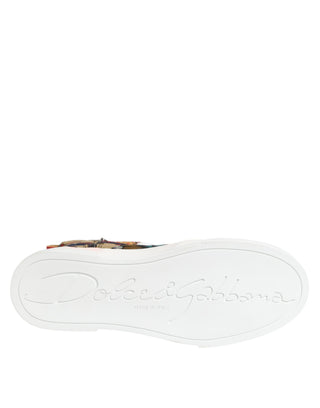 Dolce & Gabbana Multicolor Patchwork High Top Sneakers Shoes