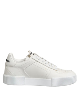 Dolce & Gabbana White Miami Leather Low Top Sneakers Shoes