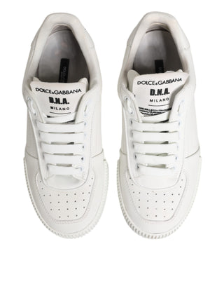 Dolce & Gabbana White Miami Leather Low Top Sneakers Shoes