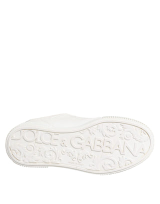 Dolce & Gabbana White Miami Leather Low Top Sneakers Shoes