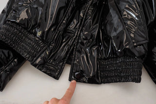 Dolce & Gabbana Polyester Black Shiny Blazer Women Jacket