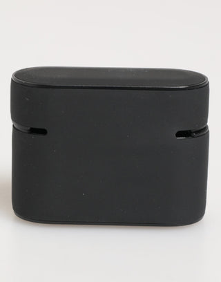 Dolce & Gabbana Black White Rubber Embossed Logo Accessory Airpods Case