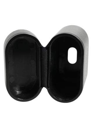 Dolce & Gabbana Army Green Calfskin Leather Logo Flip Holder Airpods Case