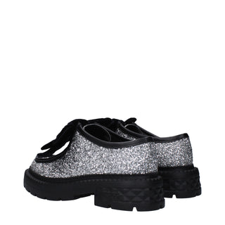 Jimmy Choo Gray Plastic Slip-On Loafers