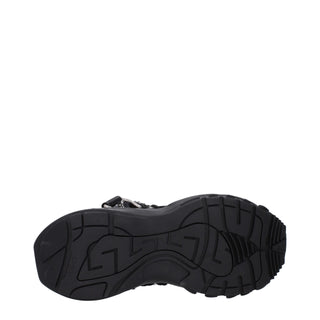 Versace Black Fabric Chunky Sneakers