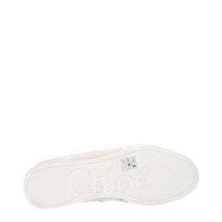 Chloé White Fabric Low Tops