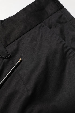 Dolce & Gabbana Black Cotton Tapered Men Formal Trousers Pants