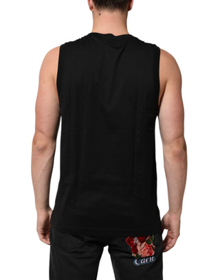 Dolce & Gabbana Black Cotton Sleeveless Underwear Men Tank Top