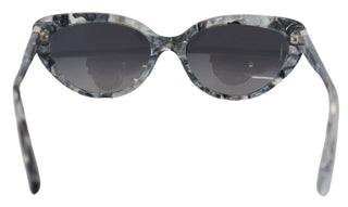 Dolce & Gabbana DG4194 Gray Acetate Logo Plaque Cat Eye Lens Sunglasses