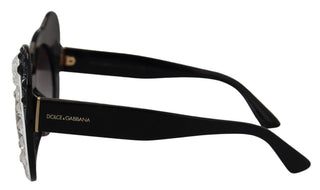 Dolce & Gabbana DG4325BM White Black Acetate Crystal Shades Sunglasses