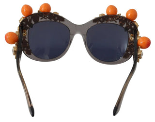Dolce & Gabbana DG4283B Acetate Crystals Orange Appliques Sunglasses