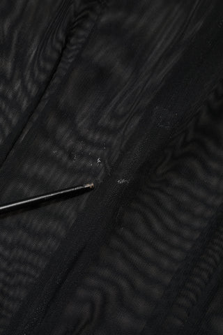 Dolce & Gabbana Black Sheer Mesh Long Sleeve Jumpsuit Bodysuit Dress