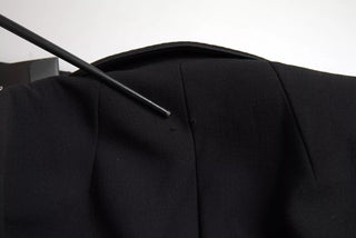 Dolce & Gabbana Black Wool Single Breasted Cropped Jacket