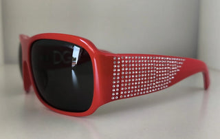 Dolce & Gabbana DG4027 Red Crystal Black Lens Shades Sunglasses