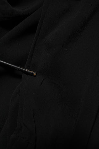 Emporio Armani Black Viscose Blend Shirt Style Belted  Dress