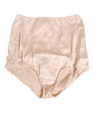 Dolce & Gabbana Beige Rosato Silk Satin High Waist Underwear