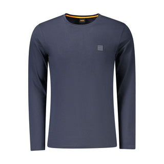 Hugo Boss Blue Cotton Men T-Shirt