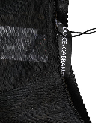 Dolce & Gabbana Black High Waist Mesh Sheer Shapewear Underwear