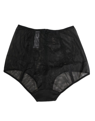 Dolce & Gabbana Black High Waist Mesh Sheer Shapewear Underwear