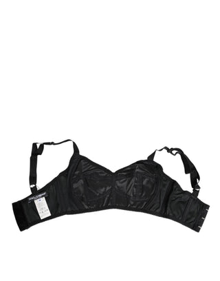 Dolce & Gabbana Black Stretch Nylon Bustier Bra Underwear
