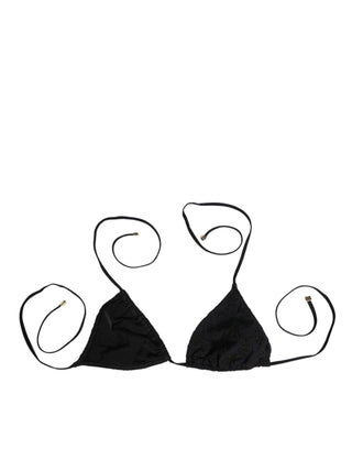 Dolce & Gabbana Black Embroidered Triangle Swimwear Underwear
