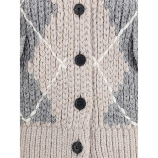 Ermanno Scervino Wool argyle-patterned Cardigan
