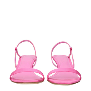3Juin Pink Fabric Stiletto Heels Sandals
