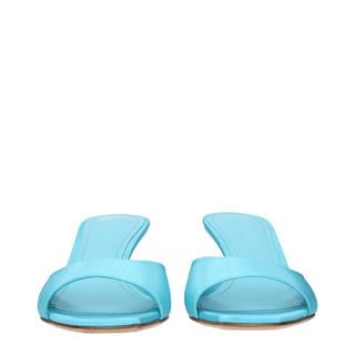 3Juin Blue Fabric Stiletto Heels Sandals