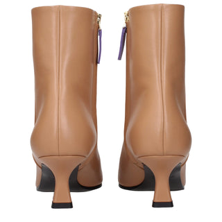 3Juin Brown Leather Ankle Boots