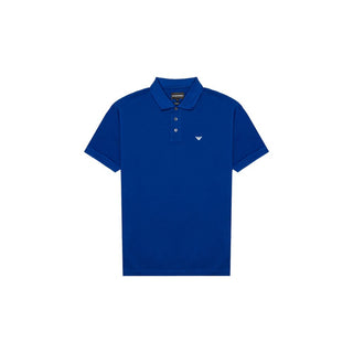 Emporio Armani Blue Cotton Polo Shirt