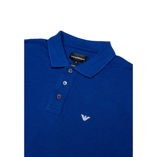 Emporio Armani Blue Cotton Polo Shirt