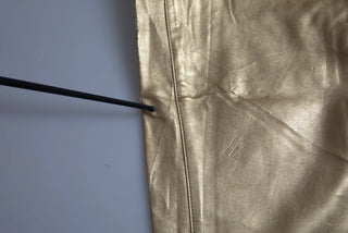 Dolce & Gabbana Gold High Waist Skinny Women Metallic Pants