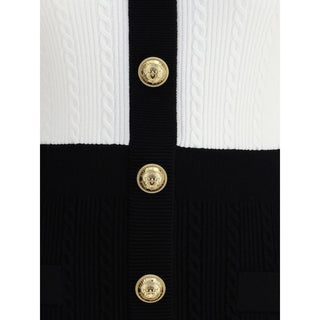 Balmain Braided pattern midi Dress