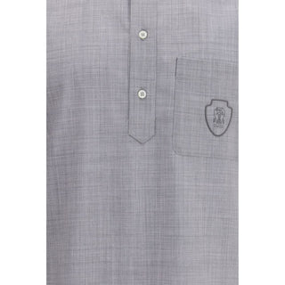 Brunello Cucinelli Virgin wool poplin polo Shirt