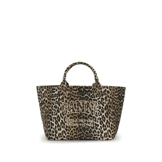 Ganni XXL Leopard Tote Bag