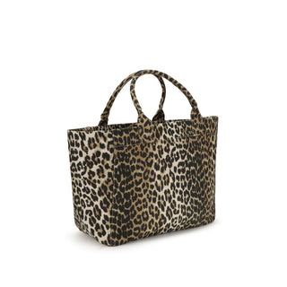 Ganni XXL Leopard Tote Bag