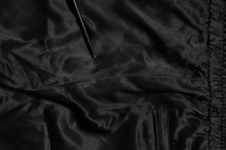 Dolce & Gabbana Black Gold Satin Crown Side Stripe Jogger Pants