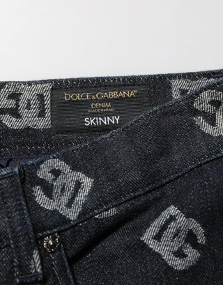 Dolce & Gabbana Black DG Monogram Cotton Skinny Denim Jeans
