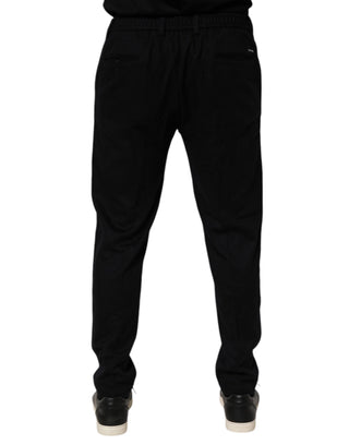 Dolce & Gabbana Black Cashmere Dress Formal Trouser Pants