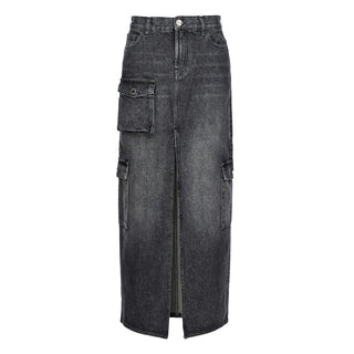 PINKO Black Cotton Skirt